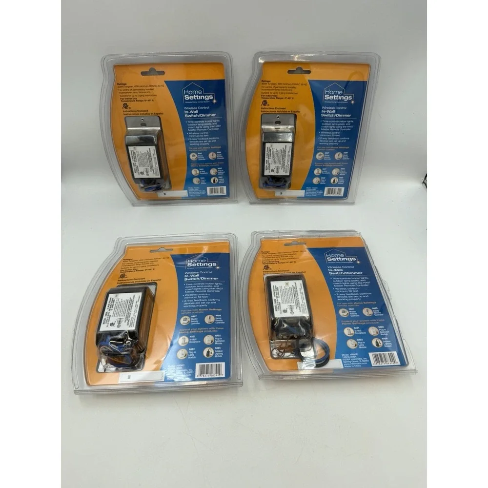 Lot 4 Intermatic Home Settings HA06C Wireless In-Wall Switch Dimmer Z-Wave New